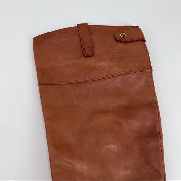 Ralph Lauren Brown Leather hall Riding Boot size 7.5 b Jenessa - Picture 10 of 15